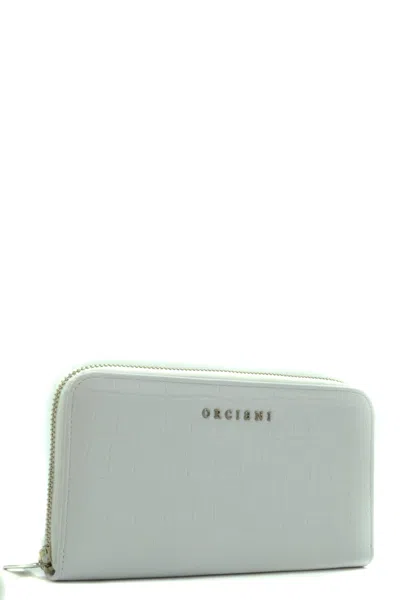 Orciani Sleek Leather Mini Women's Wallet In White