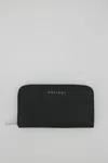 Orciani Hammered-leather Zip-around Wallet In Brown