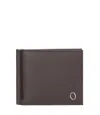 Orciani Hammered-leather Wallet In Brown