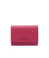 Orciani Textured Finish Wallet With Unique Texture In Red