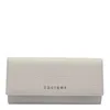 Orciani Flap Textured Finish Zip Purse In White