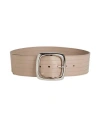 Orciani Woman Belt Beige Size 28 Soft Leather