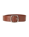 Orciani Woman Belt Brown Size 32 Soft Leather In Brown