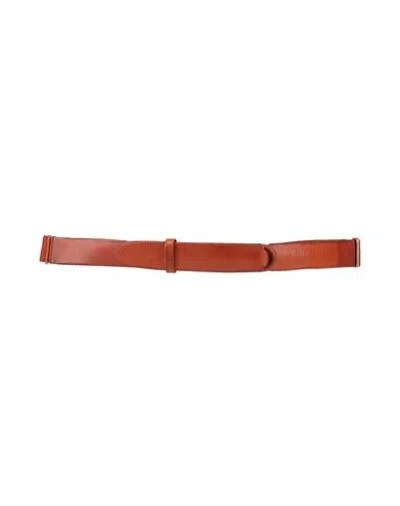 Orciani Woman Belt Brown Size Onesize Leather, Textile Fibers
