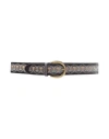 Orciani Woman Belt Grey Size 32 Leather, Textile Fibers In Grey