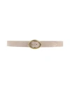 Orciani Woman Belt Light Grey Size 38 Leather, Metal