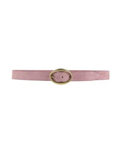Orciani Woman Belt Mauve Size 39.5 Leather