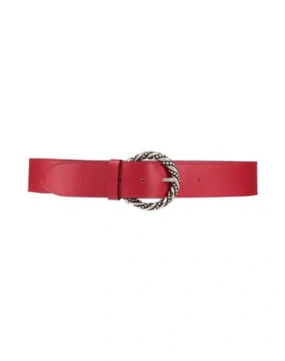 Orciani Woman Belt Red Size 34 Leather