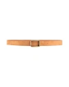 Orciani Woman Belt Tan Size 38 Leather, Metal