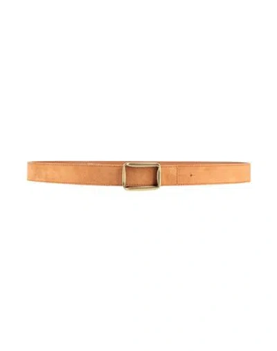 Orciani Woman Belt Tan Size 38 Leather, Metal