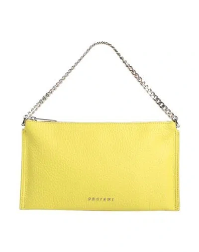 Orciani Woman Handbag Lime Green Size - Leather