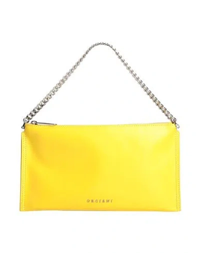 Orciani Woman Handbag Yellow Size - Leather