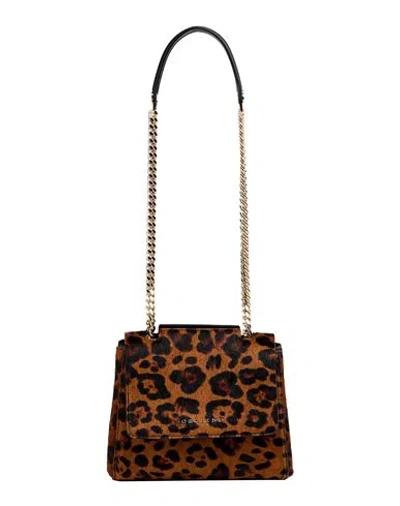 Orciani Woman Shoulder Bag Brown Size - Leather