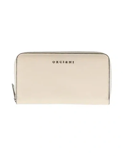 Orciani Woman Wallet Cream Size - Soft Leather In White