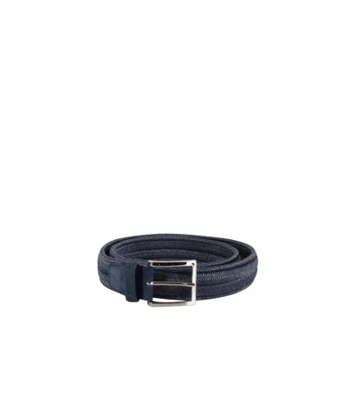 Orciani Woven Belt In Blue