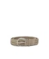 Orciani Braided Leather Belt In Neutral
