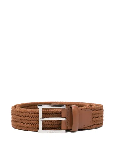 Orciani Woven Elasticated Belt In Brown