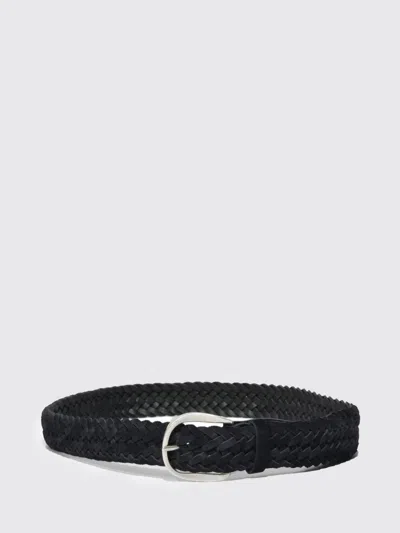 Orciani Woven Suede Belt In Black