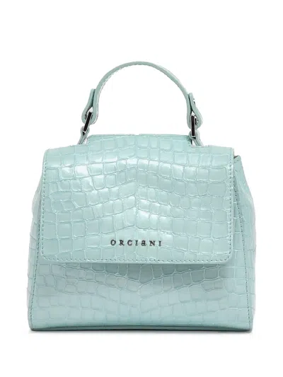 Orciani Xs Sveva Cocco Glow Tote Bag In Blue