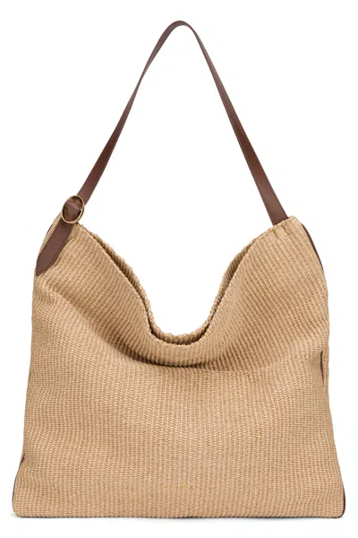 Orciani Zanzibar Large Raffia Tote Handbag 47 Cm In Brown