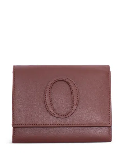 Orciani Zanzibar Logo-patch Leather Wallet In Purple