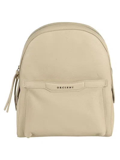 Orciani Zip Logo Detail Backpack In Acqua