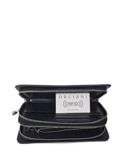 Orciani Zip-around Leather Wallet In Purple