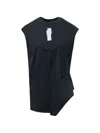 Ordinary Couture Code Asymmetric Sleeveless Top In Black
