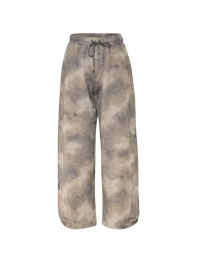 Ordinary Couture Code Glitch Print Trousers In Brown