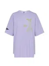 Ordinary Couture Code Graphic-print Side-slit T-shirt In 紫色