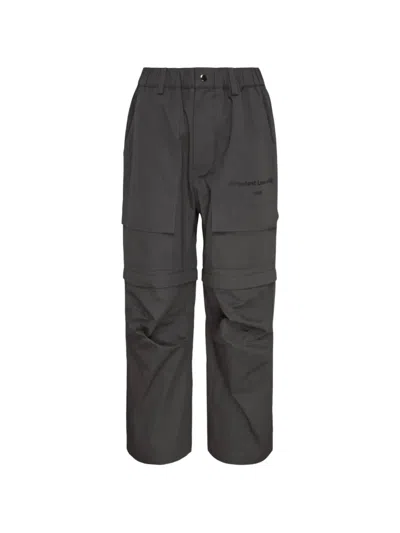 Ordinary Couture Code Logo-print Panelled Cargo Pants In Gray