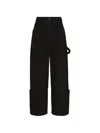 Ordinary Couture Code Panelled Carpenter Jeans In Black
