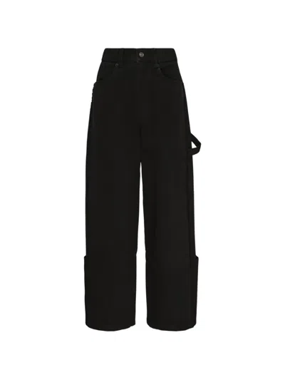Ordinary Couture Code Panelled Carpenter Jeans In Black