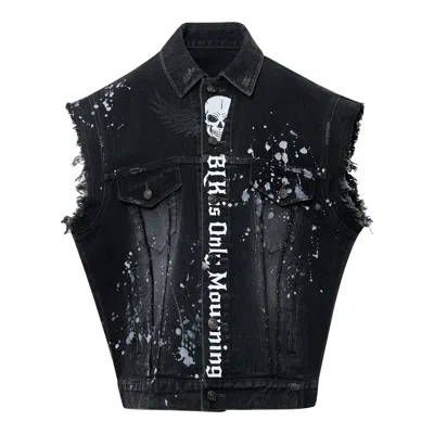 Ordinary Couture Code Skull Biker Denim Vest