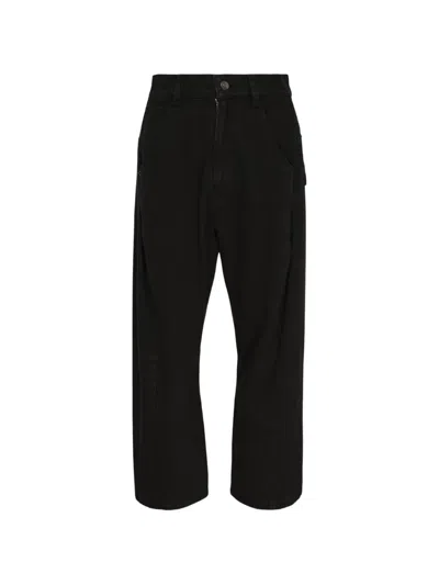 Ordinary Couture Code Straight-leg Jeans In Black
