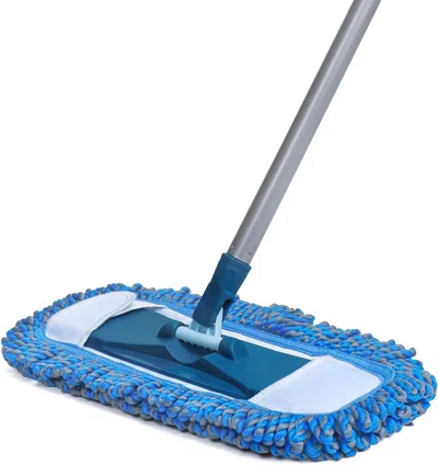 Ordinary Eye Dust Mop For Hardwood Floors With 57" Long Handle Wet & Dry Mops For Catching Pet Hair And Dust Bunn In Blue