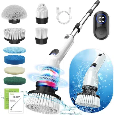 Ordinary Eye Electric Spin Scrubber, Full-body Ipx7 Waterproof Bathroom Scrubber With Power Lcd Display, 8 Replac In Multi