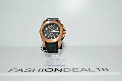 Pre-owned Orefici Galante Rose Ss Black Silicone Chrono Orm6c4403 Msrp $650 Watch