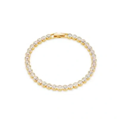 Orelia Crystal Round Tennis Bracelet In Gold