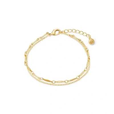 Orelia Dainty Chain 2-row Bracelet In Gold