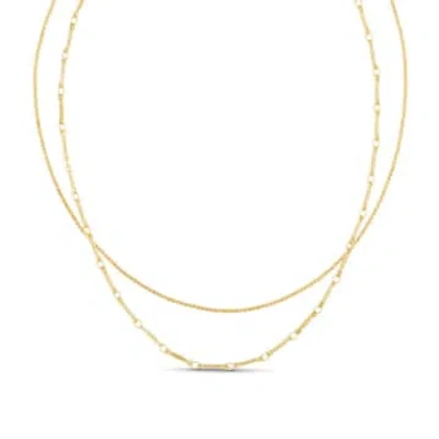 Orelia Dainty Chain 2-row Necklace In Gold