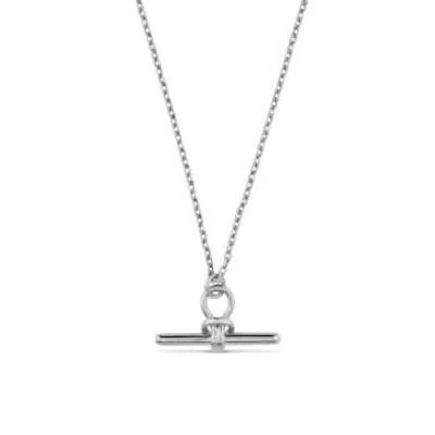 Orelia Dainty T-bar Knot Necklace In Metallic