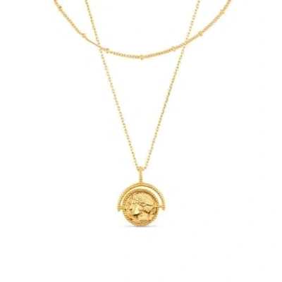 Orelia Goddess Coin Spinner 2-row Necklace In Gold