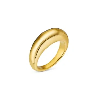Orelia Luxe Domed Ring In Gold