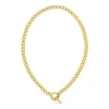 ORELIA LUXE FLAT CURB T-BAR NECKLACE
