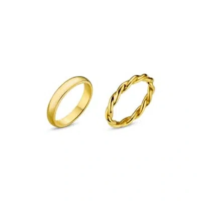 Orelia Luxe Ring Pack In Gold