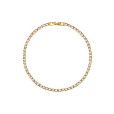 Orelia Pearl Tennis Bracelet In Gold