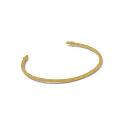 Orelia Snake Texture Open Bangle In Gold