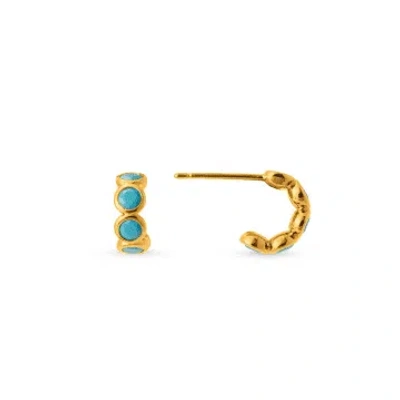 Orelia Tennis Huggie Hoop Earrings In Gold
