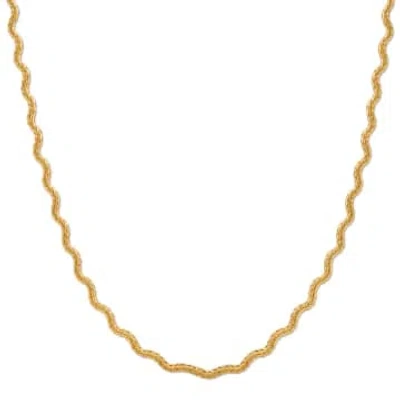 Orelia Textured Wave Chain In Gold